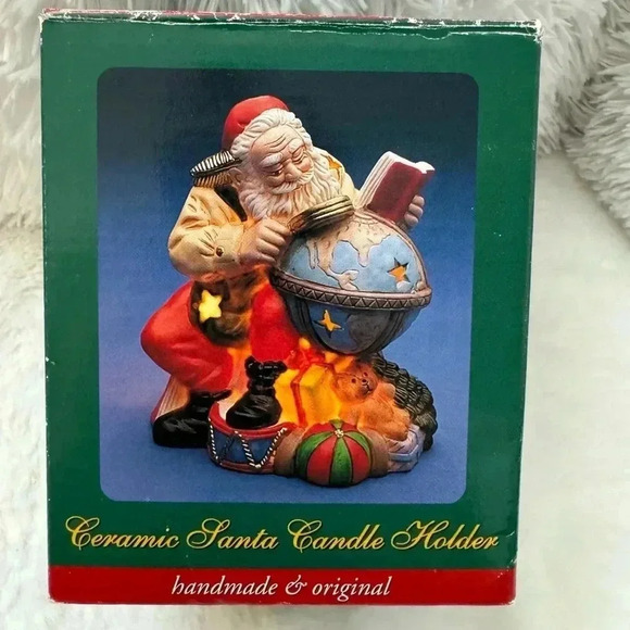 Vintage Ceramic Santa Candle Holder - Picture 3 of 13